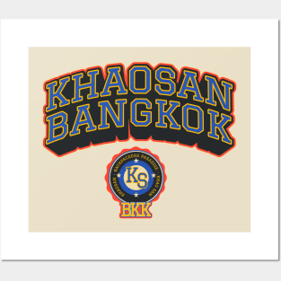 Khaosan Road Bangkok - Backpacker's Paradise College Shirt Style Posters and Art